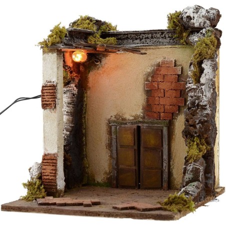 Templo con luz de 30x30x32 cm de altura para estatuas de 10 cm.