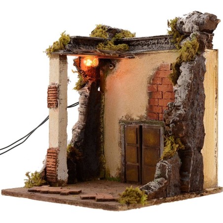 Templo con luz de 30x30x32 cm de altura para estatuas de 10 cm.