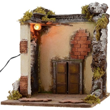 Templo con luz de 30x30x32 cm de altura para estatuas de 10 cm.
