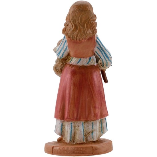 Pastorella who row the serious wool 12 cm Fontanini