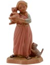 Niña con gatitos serie 12 cm Fontanini Mundo Pesebres