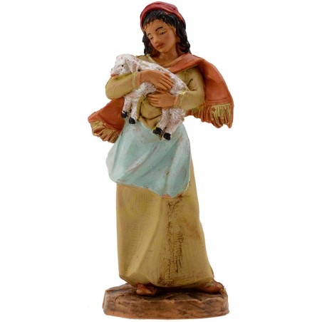 Donna con pecora 9,5 cm Fontanini Mondo Presepi