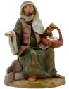 Pastore seduto con cesto di uova 12 cm Fontanini Mondo Presepi