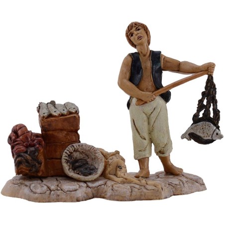 Pescivendolo 9 cm in pvc lux Euromarchi Mondo Presepi