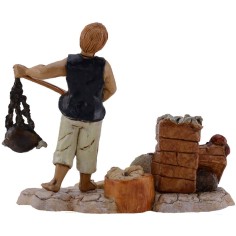 Pescadero 9 cm en pvc lux Euromarchi Mundo Pesebres 2