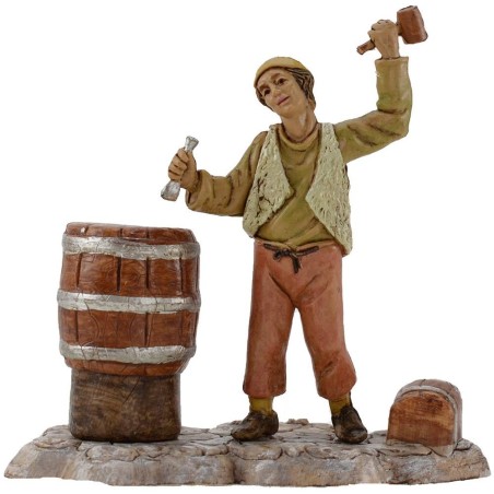 Tonelero de 9 cm en PVC de lujo Euromarchi Mundo Pesebres