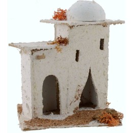 Arab House with dome and doors at arc 14x14x17, 5 h. 