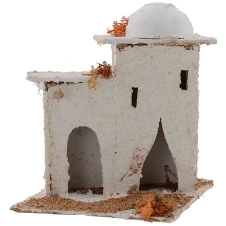 Casa árabe con cúpula y puertas de arco 14x14x17,5 h. 