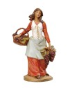 Woman with grape baskets 19 cm Fontanini