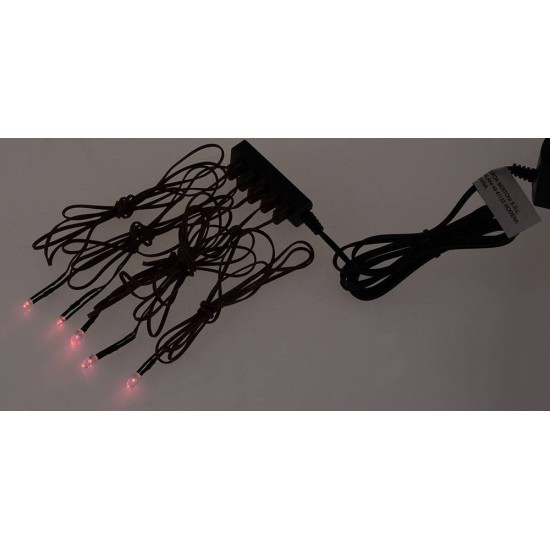 Kit de 5 luces LED rojas con fuente de alimentación Mondo Presepi