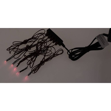 Kit de 5 luces LED rojas con fuente de alimentación