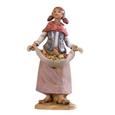 Niña con fruta serie 19 cm Fontanini Mundo Pesebres