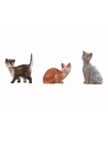 Conjunto de 3 Gatos Fontanini para estatuas de 19 cm