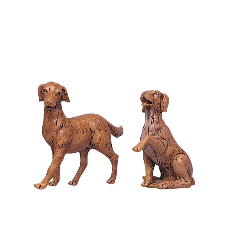 Set due cani per presepe serie 30 cm Fontanini Mondo Presepi