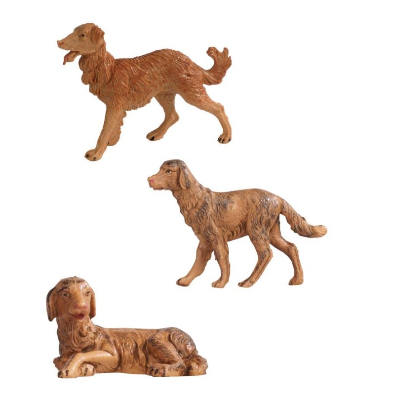Set tre cani per presepe serie 12 cm Fontanini Mondo Presepi