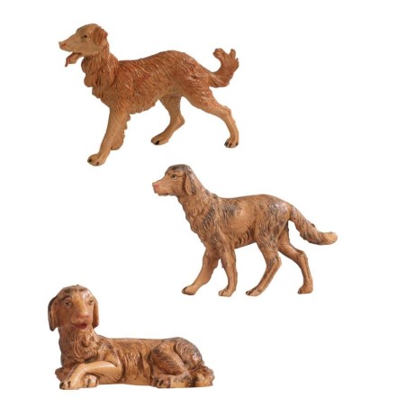 Tres perros para belén serie 12 cm Fontanini Mondo Presepi
