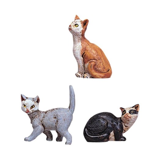 Set three cats series 12 cm Fontanini