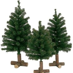 Albero di Natale 60 cm con base in legno Mondo Presepi