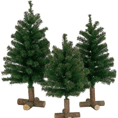 Árbol de Navidad de 60 cm con base de madera Mondo Presepi