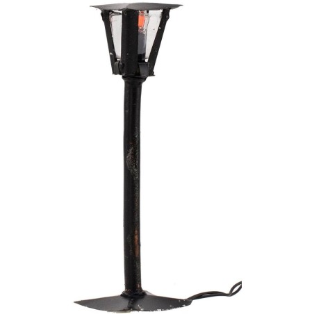 Lampione da strada h.11 cm con luce 220V. per presepe Mondo