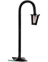 Curved lamppost from road h. 17 cm with light 220v. for presepe