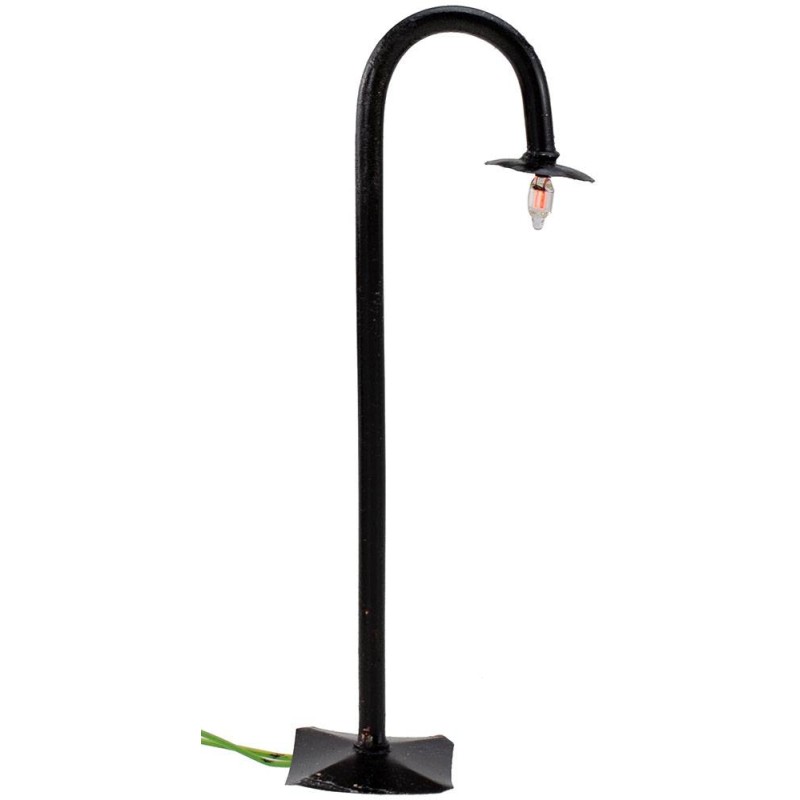 Street lamppost with flat h. 17 cm with light 220v. for presepe