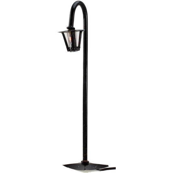 Curved lamppost from road h. 22 cm with light 220v. 