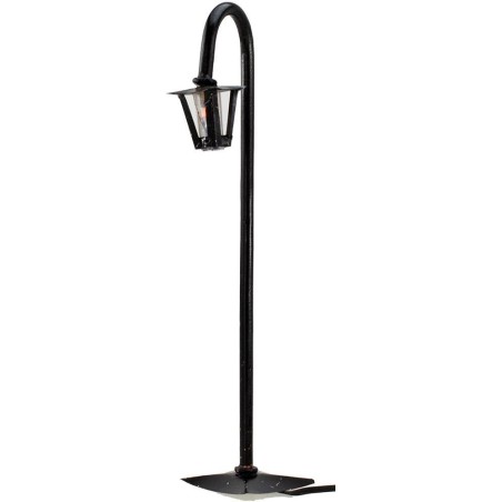 Farola curva de calle h. 22 cm con luz 220v. 