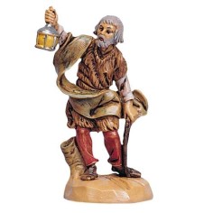 Uomo con lanterna e bastone 6,5 cm Fontanini Mondo Presepi