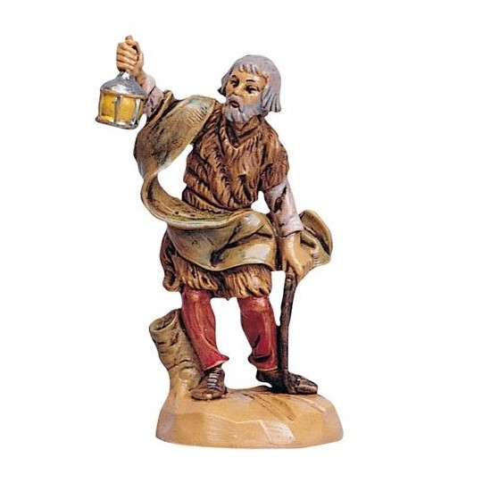 Hombre con linterna y bastón 6,5 cm Fontanini Mundo Pesebres