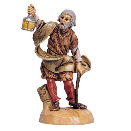 Uomo con lanterna e bastone 6,5 cm Fontanini Mondo Presepi