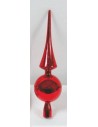 Puntale albero 30 cm rosso metallico