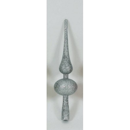 Puntale 28 cm argento brillantato Mondo Presepi