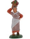 Woman with basket on the head cm 8