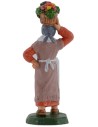 Woman with basket on the head cm 8