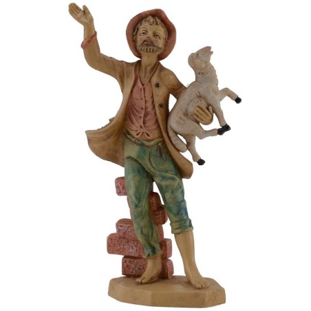 Man sitting in the muet with lamb in arm series lux cm 16