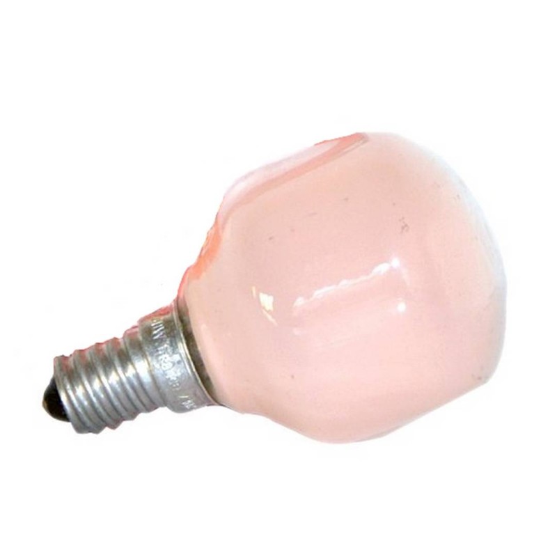 Pink light bulb E14-25W 220V.