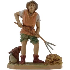 Campesino con horca serie Lux cm 20 Mondo Presepi