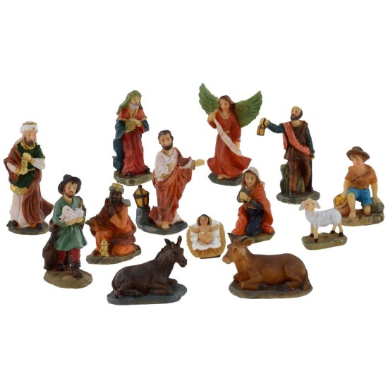 Set Natività 30 cm 6 soggetti per presepe