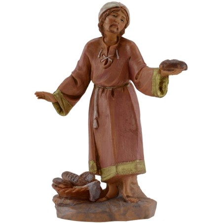Hombre con pan 12 cm Fontanini Mundo Belenes