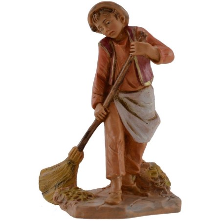 Ragazzo che spazza serie 12 cm Fontanini Mondo Presepi