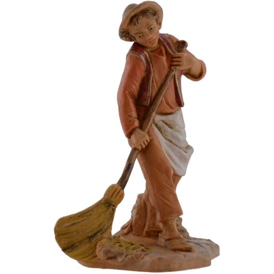 Ragazzo che spazza serie 12 cm Fontanini Mondo Presepi