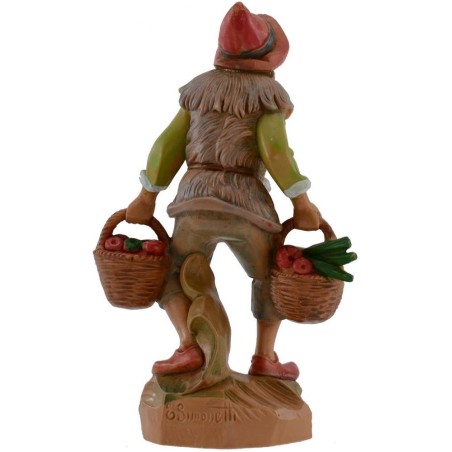Vecchio con cesti 12 cm Fontanini Mondo Presepi