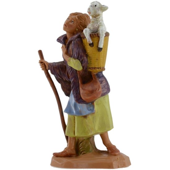 Pastorella con pecora 12 cm Fontanini Mondo Presepi