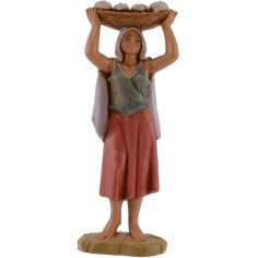 Mujer con cesta de pan 12 cm Fontanini Mundo Pesebres