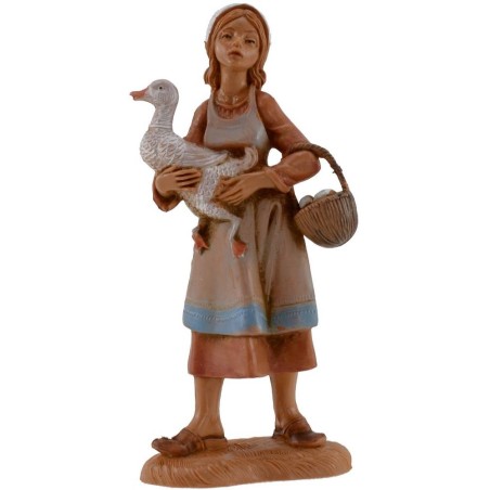 Woman with goose 12 cm Fontanini