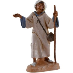 Statuina Presepe Fontanini 109 - Pastore Con Gruccia 12 Cm - Figura Artigianale Per Natività