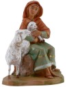 Pastorella seduta serie 12 cm Fontanini Mondo Presepi