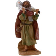Shepherd with sheep on his shoulders 12 cm Fontanini