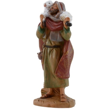Shepherd with sheep on his shoulders 12 cm Fontanini